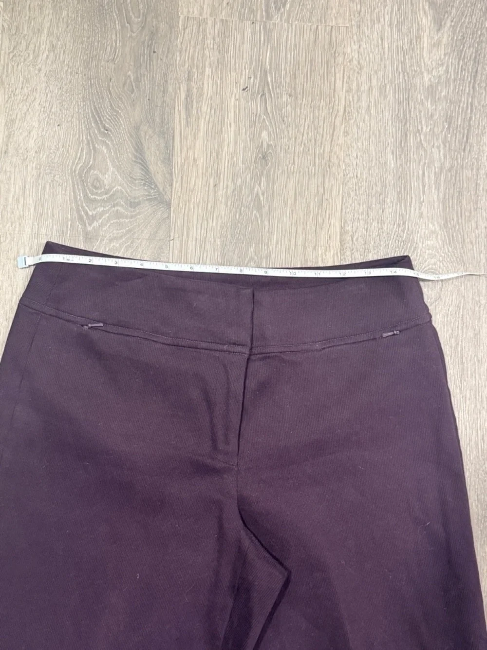 Eileen Fisher Women’s Petite Deep Plum Corded Wide Capri Pants Size SP - Picture 5 of 10